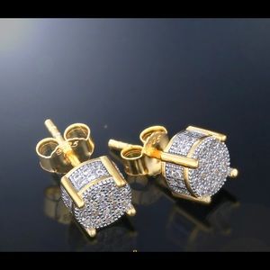 New Unisex 925 Sterling Silver Round Diamond E…